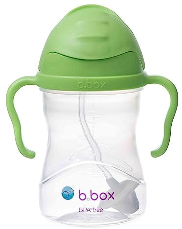 b.box Tazza con Cannuccia | Bicchiere con Cannuccia Bambino | Coperchio Scorrevole, Cannuccia Ponderata, Antigoccia e Ergonomica | Senza BPA, Lavabile in Lavastoviglie | 6+m | 240 ml