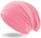 Hatstar Damen Beanie Mütze | mit edler Strass Nieten Applikation | Mädchen Mütze | elastisches Slouch Long Beanie | leicht und weich (rosa)