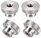 sourcing map Knurled Thumb Nuts, 4Pcs M6x1mm 304 Stainless Steel Round Knobs Fasteners for 3D Printer Parts, Silver Tone