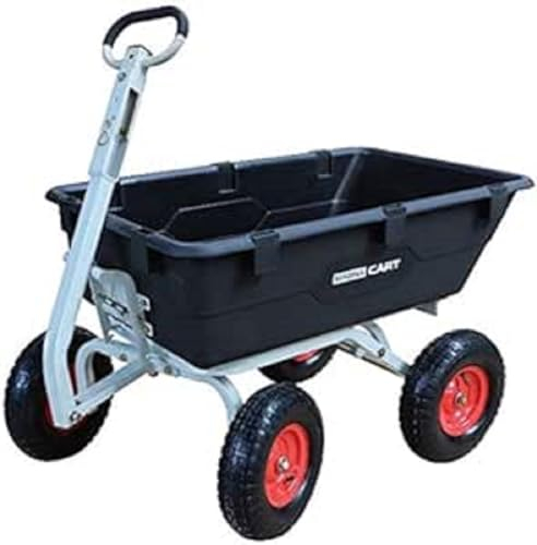Magnacart Bollerwagen MCC1 - Tragfähigkeit bis zu 500KG - Kippbarer Gartenwagen - Garten, DIY, Festival und Camping - Schwarz