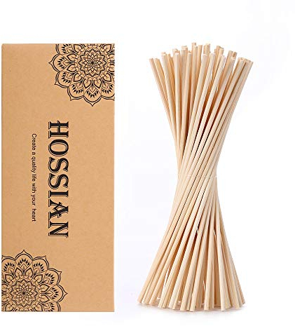 HOSSIAN 30cm Schilfrohr-Diffusor-Sticks, Diffusor-Sticks, Schilfrohr-Stäbchen, Aroma-Diffusor-Stäbchen für Aromaduft (60 Stück)