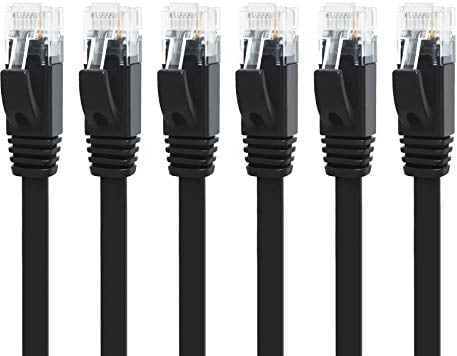 Yauhody Cable Ethernet 1.5 metros 6pack, Cat 6 Cable de Red Plano, Cable RJ45 Cat6 1.5m Cable Internet Alta Velocidad 1000 Mbit/s Cable Lan para Cconectores, Switch, Router, Módem