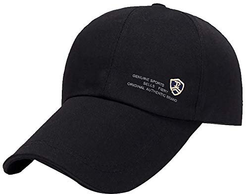 Herren Kappe Hut Outdoor Quick Dry wasserdichte Sport Peaked Cap Sonnenhut Baseball Caps Frauen Männer Street Hiphop Hüte Caps Golf Sun Hat-Black_