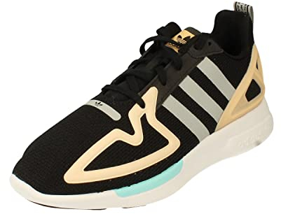 adidas Originals ZX 2K Flux Damen Running Trainers Sneakers (UK 6 US 7.5 EU 39 1/3, Black Grey White FY0608)