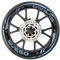 VW Felgen-Aufkleber Suzuki SV 650 Premium Qualität (2 Räder) blau