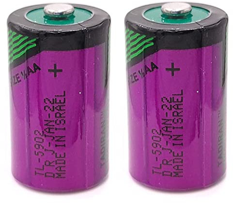 (2-Pack) TL-5902 3.6V 1/2AA ER14250 PLC Lithium Battery Non-Rechargeable Replace for Tadiran TL-5902/S TL-2150/S ER14250 SL-350