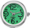 JewelryWe Ringuhr Fingeruhr Damen Ultradünn Rund Analog Quarz Ring Uhr Verstellbar Fingerringuhr Uhrenring Silber Grün