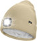 ATNKE LED Mütze mit Licht,Wiederaufladbare USB 4 LED Beleuchtete Laufmütze Extrem Heller Lampe Winter Warme Gefüttertes Fleece Stricken Mütze für Herren und Damen Geschenke/Beige
