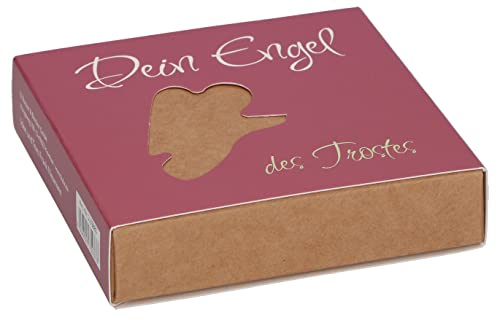 Butzon & Bercker Geschenkset – Dein Engel des Trostes, aus Kirschholz mit Heft in Geschenkverpackung, Trostspender für Kinder und Erwachsene in schwierigen Zeiten, Mutmacher und Seelentröster