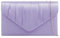 Starz Lilac Women's Satin Clutch Bags Envelop Style Bridal Wedding Evening Clutch Party Purse Ladies Hand Bag
