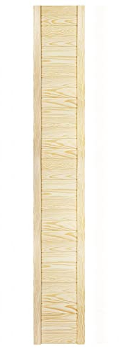 DecoMeister Lamellentür 294x1995 mm Holztür Natur mit geschlossenen Profilbretter für Schränke, Regale, Möbel aus Kiefer Holz unbehandelt einzeln