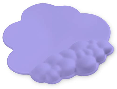 Attack Shark Tapis de Souris Cloud Support Repose-poignet,Tapis de Souris Ergonomique, Base Antidérapante pour un Contrôle Confortable et Précis, pour Taper/Jouer Accessoires de Bureau - Violet