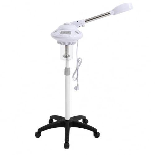 Vaporizador Facial Profesional,750W Humidificador spa, limpiador de poros, vaporizador facial, aroma ozono, 220 V, con temporizador y caliente,color blanco