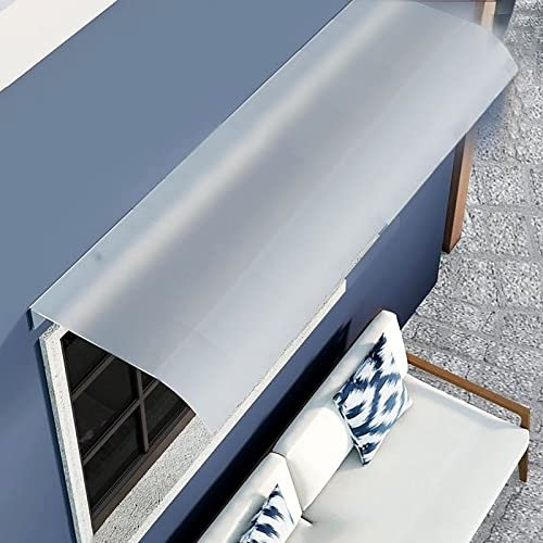 AKFJOSGE Vordach Für Haustür, Tür-Fenster-Vordach, Haustür Vordach Gebogene Durchsichtige Fenstertür-Markise aus Polycarbonat für Draußen Haus Balkon Garage Fenster 40x120cm/15.7x47in Matte