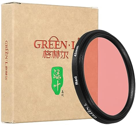 PATIKIL 43mm Rotfilter Farbfilter Kameraobjektiv Filter Farbumwandlung Effekte Kamera Einschraubfilter für 43mm DSLR Kamera Objektiv Fotografie Foto Rot