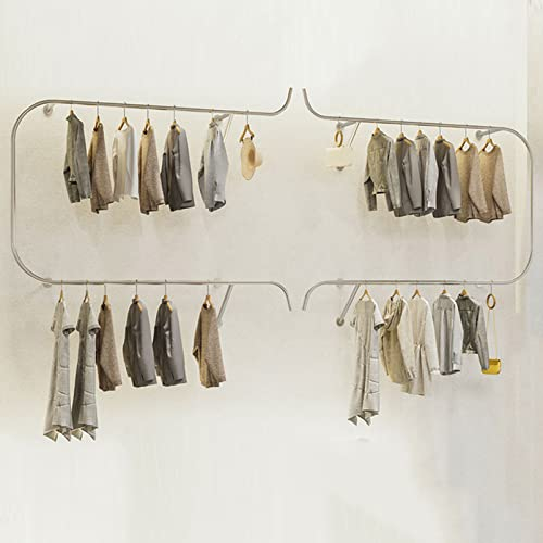 GaRcan Kleiderständer, Kleiderbügel für den Einzelhandel, Kleiderständer aus Edelstahl zum Aufhängen von Kleidung in Boutique-Bekleidungsgeschäften, Heim-DIY-Garderobenschrank, Kleiderständer