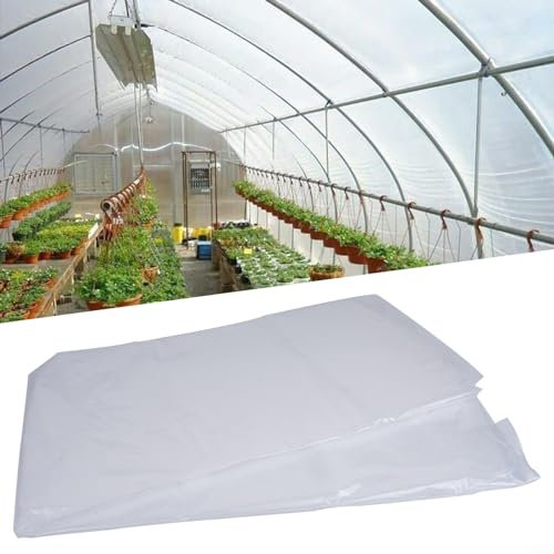 CWOQOCW Bâche en plastique polyéthylène transparent pour jardin, bricolage, pour serre, toit, tunnel en polychlorure (3 x 10 m)