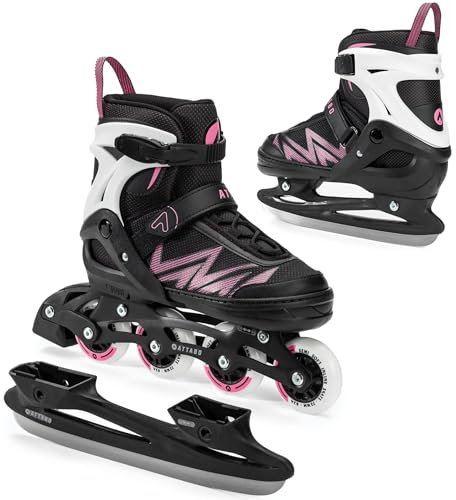 ATTABO Kinder Inliner Kylo 2in1 Blue Vielseitig verstellbare Inlineskates für Kinder 30-41 Hohe Qualität und Komfort mit 82A harten Rädern und ABEC-7 Gleitlagern Exzellente Anpassung