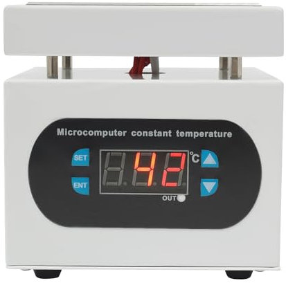 OUKANING Estación de soldadura, placa calefactora, 100 x 100 mm, pequeña, 350 W, mini placa calefactora, soldadura, 400 ℃, indicador LED eléctrico, estación de precalentamiento SMD, soldador, placa