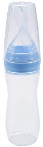 Blmirror Cuchara Dispensadora de Alimentos para BebéS de Silicona de 2 Piezas (120 Ml, para BebéS de 4 Meses) - Exprimidor con Cuchara- BiberóN de Cuchara de Alimentador
