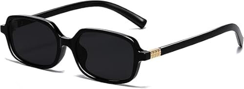 CHAOSELF Retro Rechteckige Sonnenbrille für Damen – 90er Vintage Stil, Schmal & Leicht, Sonnenbrillen Trend, UV400 Schutz