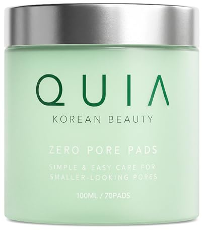 Quia Zero Pore Pads - Charcoal & Salicylic Acid Pore Minimizing Face for Blackhead Removal & Deep Cleansing, Gently Exfoliates & Refines Skin Texture, for Oily & Acne-Prone Skin (70 Pads)
