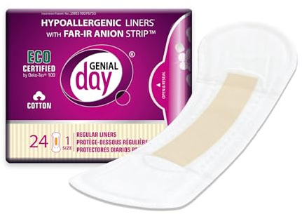 Genial Day Feminine Liners with Anion Strip, 24 Count