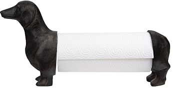 Creative Co-Op Dachshund Dog Paper Towel Holder Entertaining Tools, Bronze