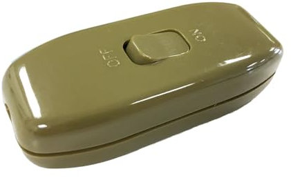 Lyvia 6AMP IN LINE ROCKER/TORPEDO SWITCH TABLE LIGHT LAMP GOLD 3 CORE