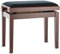 GEWA Pianobank Deluxe Nussbaum Dunkel Matt (leichtgängige Höhenverstellung von 48 - 57 cm, qualitatives Massivholz, langlebig und robust, hohe Bruchlast, Sitzfläche von 52 x 30 cm, Velours Sitzbezug)