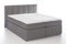 3F FURNITURE FOR FRIENDS Boxspringbett Bea 140x200 cm Hellgrau Härtegrad H3 | 7-Zonen Taschenfederkern Matratze + Visco Topper | mit niedrigem 90 cm Kopfteil ideal für Dachschrägen