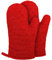 Oven Gloves Heat Resistant Double Sided Non Slip Silicone Oven Mitts for Grilling Cooking Baking Barbecue - Silicone 1 Pair, Red Christmas Oven Gloves