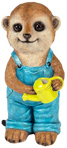 Erdmännchen-Dekofigur Baby Junge Garten Home Decor Gartenarbeit Gießkanne Innen oder Außen frostsicher 22 cm