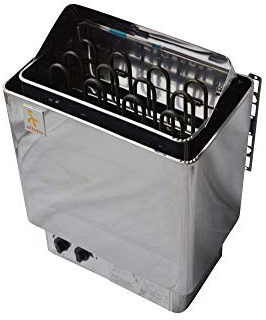 Stufa elettrica per sauna 4,5 kW in acciaio inox con controllo integrato