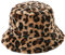 LAEMILIA Damen Leopard Print Kunstfell Eimer Hut Flauschig Winter Wärmer Plüsch Fisherman Cap Gr. Einheitsgröße, braun