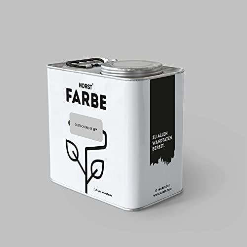 HORST Wandfarbe Gletscherkies 2,5L - Hochwertige Innen-Farbe - Hohe Deckkraft & Schnelltrocknend - Geruchsneutral - Spritz- & Tropffrei - 100% Natürlich - Grau