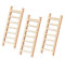 3pc Mini Ladder Wooden Step Ladder Furniture Miniatures Fairy Garden Ornaments Figurine Diy Micro Gift Decor