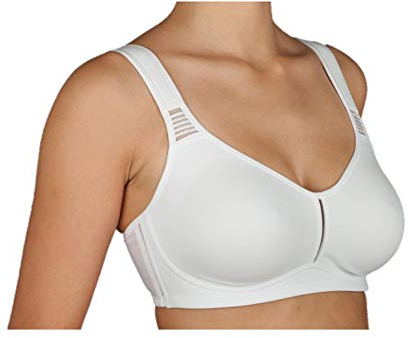 Selene Reggiseno Donna Senza Ferretto in Microfibra Preformata a Due Strati Altamente Contenitivo Ideale per Seni Abbondanti (D, Bianco, 8)