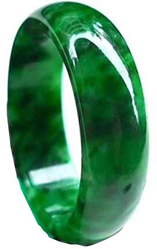 Jade Ring Burma Dry Vollgrün Floating Flower Jadering Band Ringe für Männer und Frauen