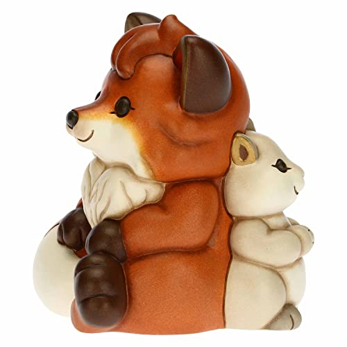THUN - Volpe Grace Insieme allo Scoiattolo - Ceramica - Living, Icone - 15x13,2x16,3 cm h