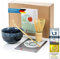 Juego de té Matcha original con cuenco de té Matcha, batidor de bambú y cuchara dosificadora - Juego de regalo para la ceremonia del té