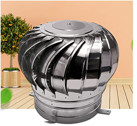 SHUITUKOUU Sombrero Extractor de Humos galvanizado Giratorio para Tubo,Sombrero para Chimenea y Estufas Extractor Humos Giratorio,Tapa Chimenea giratoria Acero Inoxidable,450mm