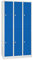 Schrank & Stuhl Spind – Metallspind mit 3 x 2 Abteilen 195 x 90 x 50 cm, Schließfachschrank mit Drehriegelvorrichtungen, Lieferung komplett montiert, Grau/Blau