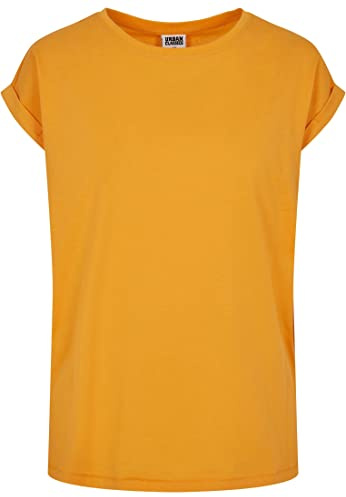 Urban Classics Damen T-Shirt Ladies Extended Shoulder Tee, T-Shirt mit überschnittenen Schultern, aus Baumwolle, erhältlich in vielen Farben, Magicmango, XL