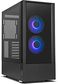 NOX XTREME PRODUCTS HUMMER NEMESIS - Semitorre Micro ATX;ATX, lateral y frontal de cristal templado, ventiladores infinitos LED ARGB, hasta 8 ventiladores, graficas gran tamaño, USB 3.0, negro