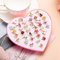 JIAMIAN 36 Pièces Bague Fille Enfant, Réglables Bague, Bague Couleur Princesse, Avec Boîte De Coeur Rose, Cadeau Pour Enfants Faveurs De Fête D'anniversaire (Style Aléatoire)