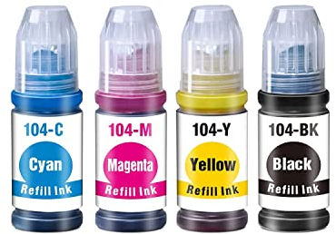 KOALA 102 104 Tinte Kompatibel mit Epson 102 104 Tintenpatronen Multipack für ET-2810 ET-2820 ET-2710 ET-2720 ET-2750 ET-2850 ET-3700 ET-3750 ET-3850 ET-4700 ET-4750 ET-4800 ET-4850 (70MLx 5 Pack)
