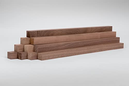 10er-Set Holzleiste - Nussbaum gehobelt - 20/20/500 mm
