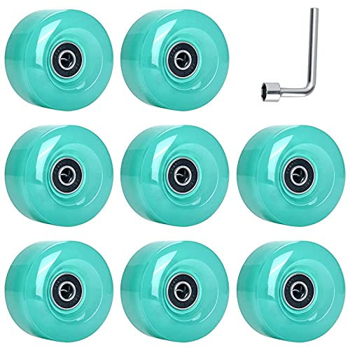 8 Stück 58 mm x 32 mm, 82 A Rollen für Rollschuhe, Außen/Innen, für PU-