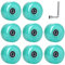 8 Stück 58 mm x 32 mm, 82 A Rollen für Rollschuhe, Außen/Innen, für PU-
